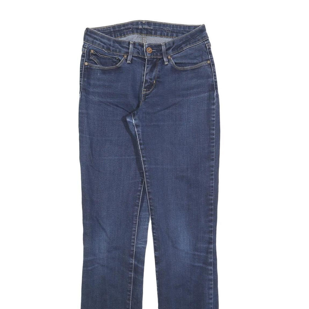 LEVI'S Womens Slim Blue Denim Medium Wash Jeans W28 L34 Classic Comfort Zip