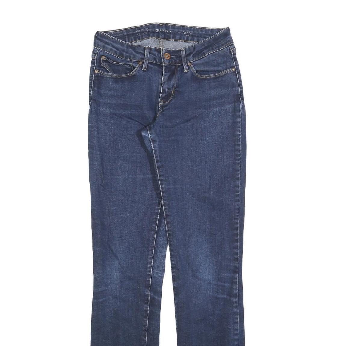 LEVI'S Womens Slim Blue Denim Medium Wash Jeans W28 L34 Classic Comfort Zip