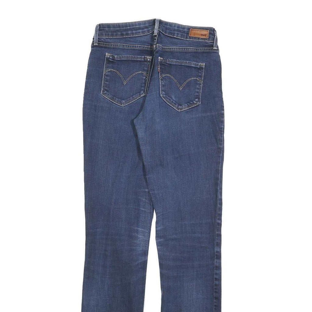 LEVI'S Womens Slim Blue Denim Medium Wash Jeans W28 L34 Classic Comfort Zip