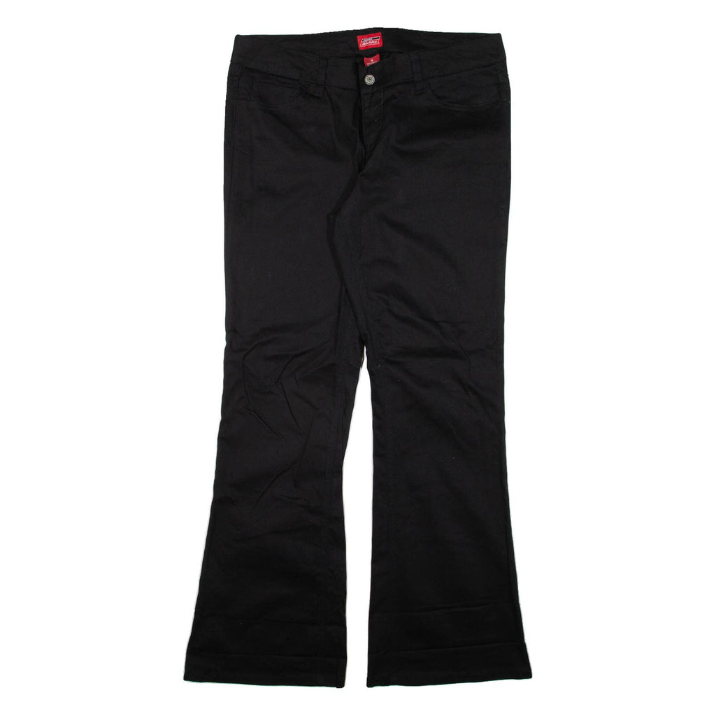 DICKIES Womens Trousers Black Slim Bootcut W34 L31