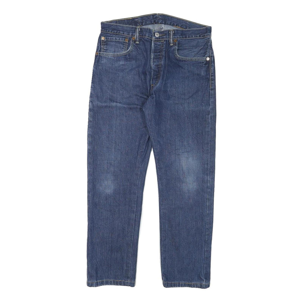 LEVI'S 501 Mens Jeans Blue Regular Straight Denim Medium W31 L26 Classic Button