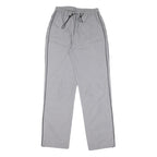 Womens Relaxed Fit Grey Cotton Blend Trousers W28 L32 Drawstring Pocket Zip