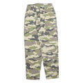 H&M Womens Cotton Blend Green & Beige Camouflage Regular Fit Straight Trousers