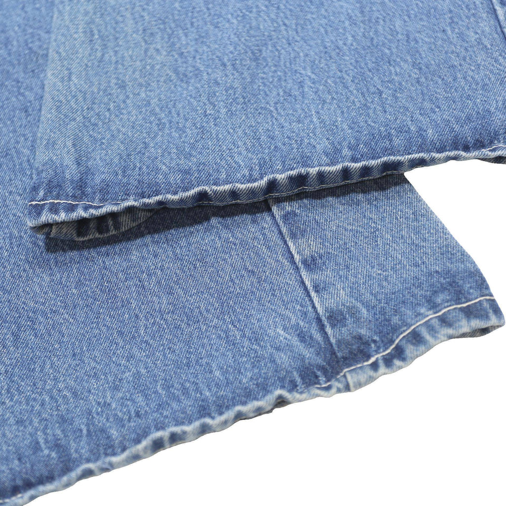L.A BLUES Womens Jeans Blue Regular Flared Denim Medium W28 L31 Cargo Pocket