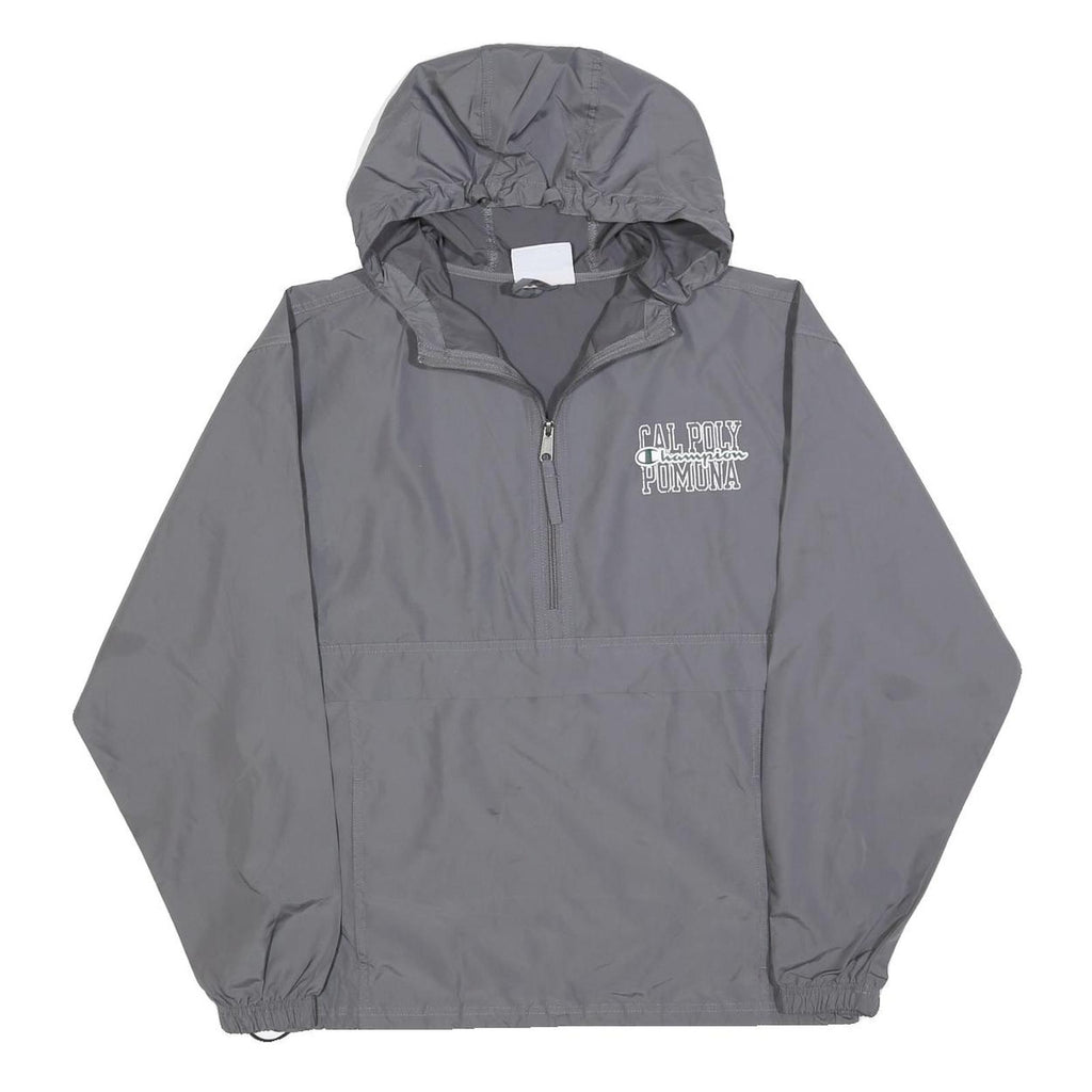 CHAMPION Mens Grey Cal Poly Pomona Logo Zip Jacket S Polyester Blend Hoodie