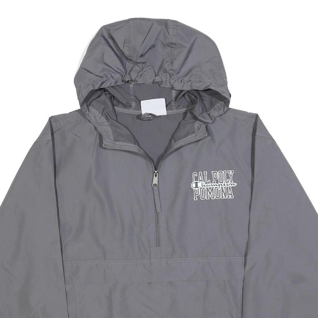 CHAMPION Mens Grey Cal Poly Pomona Logo Zip Jacket S Polyester Blend Hoodie
