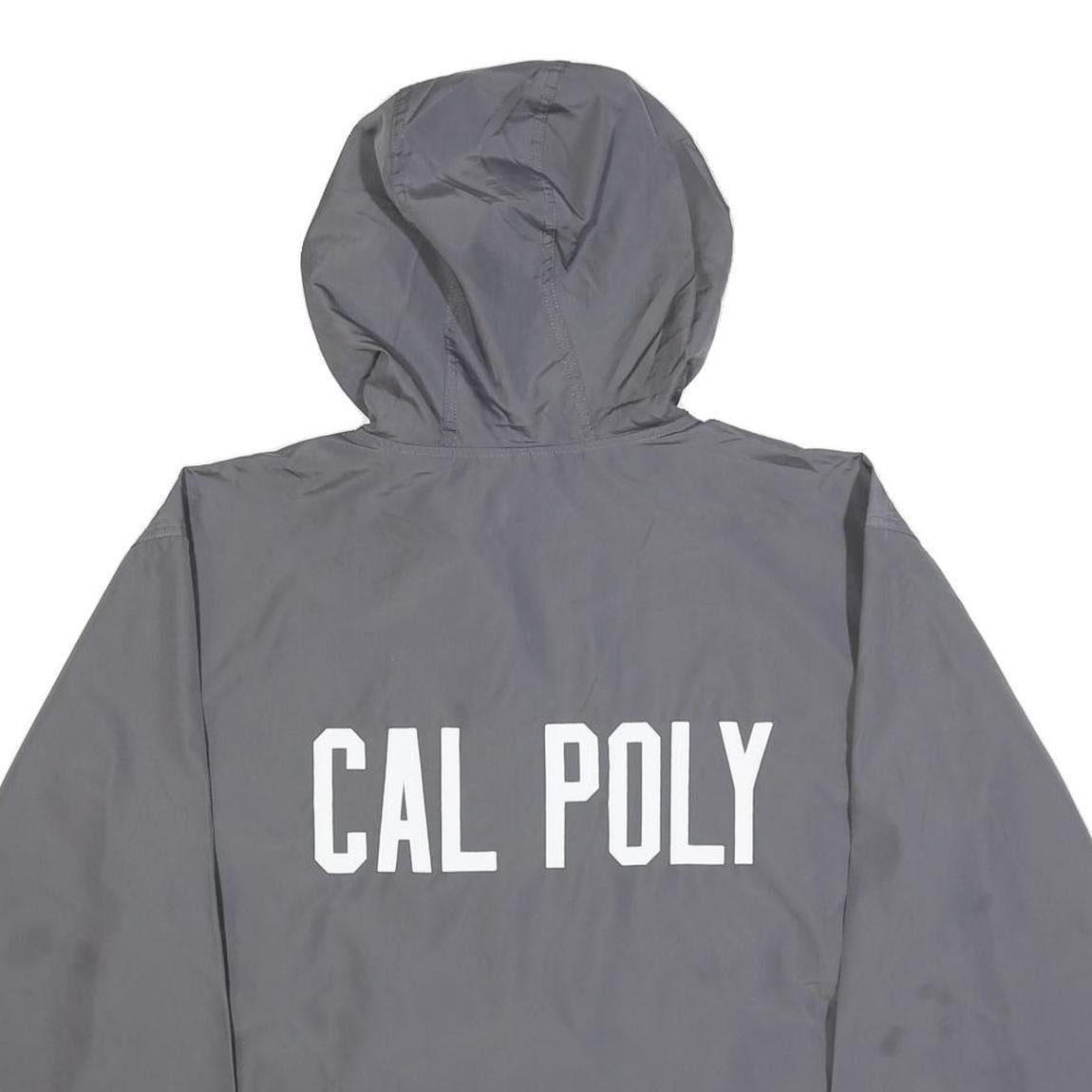 CHAMPION Mens Grey Cal Poly Pomona Logo Zip Jacket S Polyester Blend Hoodie