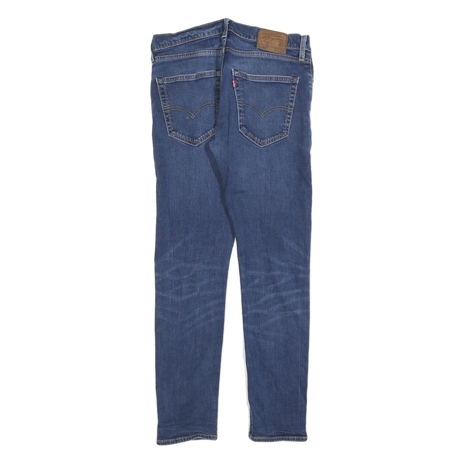 LEVI'S 512 Tapered Mens Jeans Blue Slim Tapered Denim Medium W30 L29 Stretch Zip