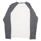 Franklin Marshall Varsity Womens T-Shirt Grey Long Sleeve USA L