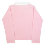 BENETTON Womens Jumper Pink Collared Tight Knit Wool M