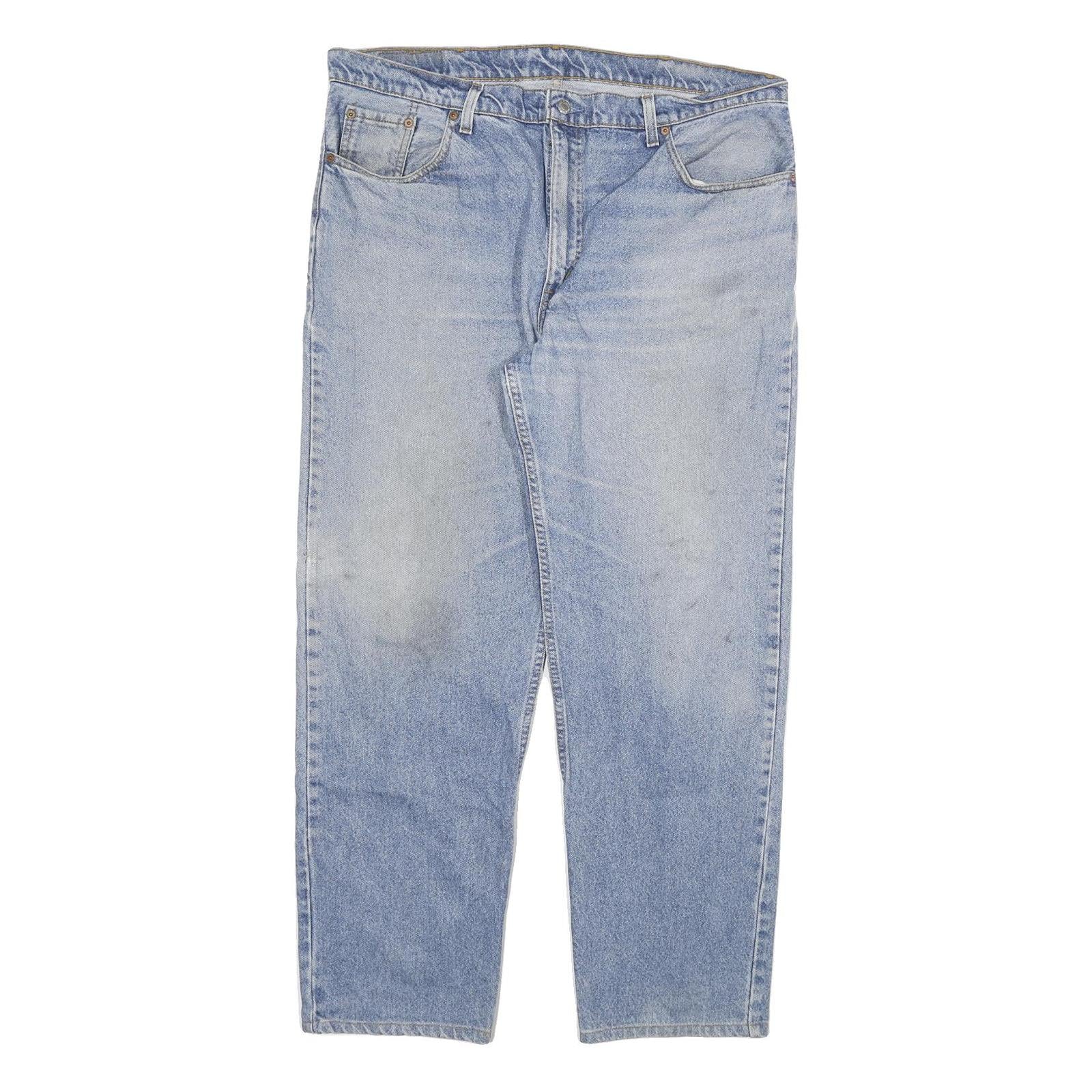 LEVI'S 504 Mens Jeans Blue Regular Straight Denim Light W40 L30 Classic Zip