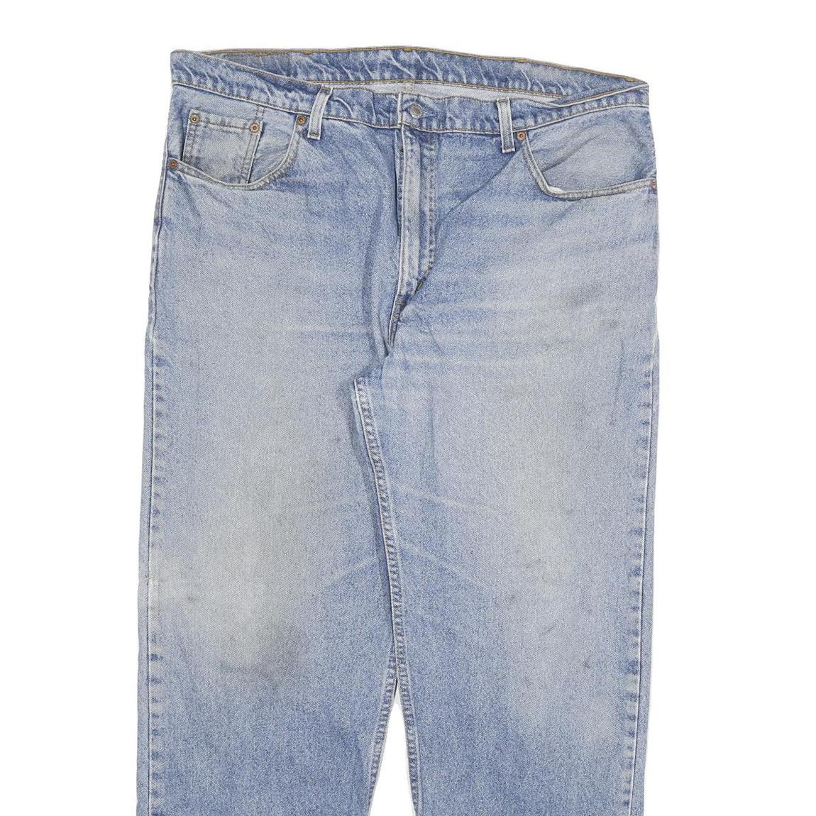 LEVI'S 504 Mens Jeans Blue Regular Straight Denim Light W40 L30 Classic Zip