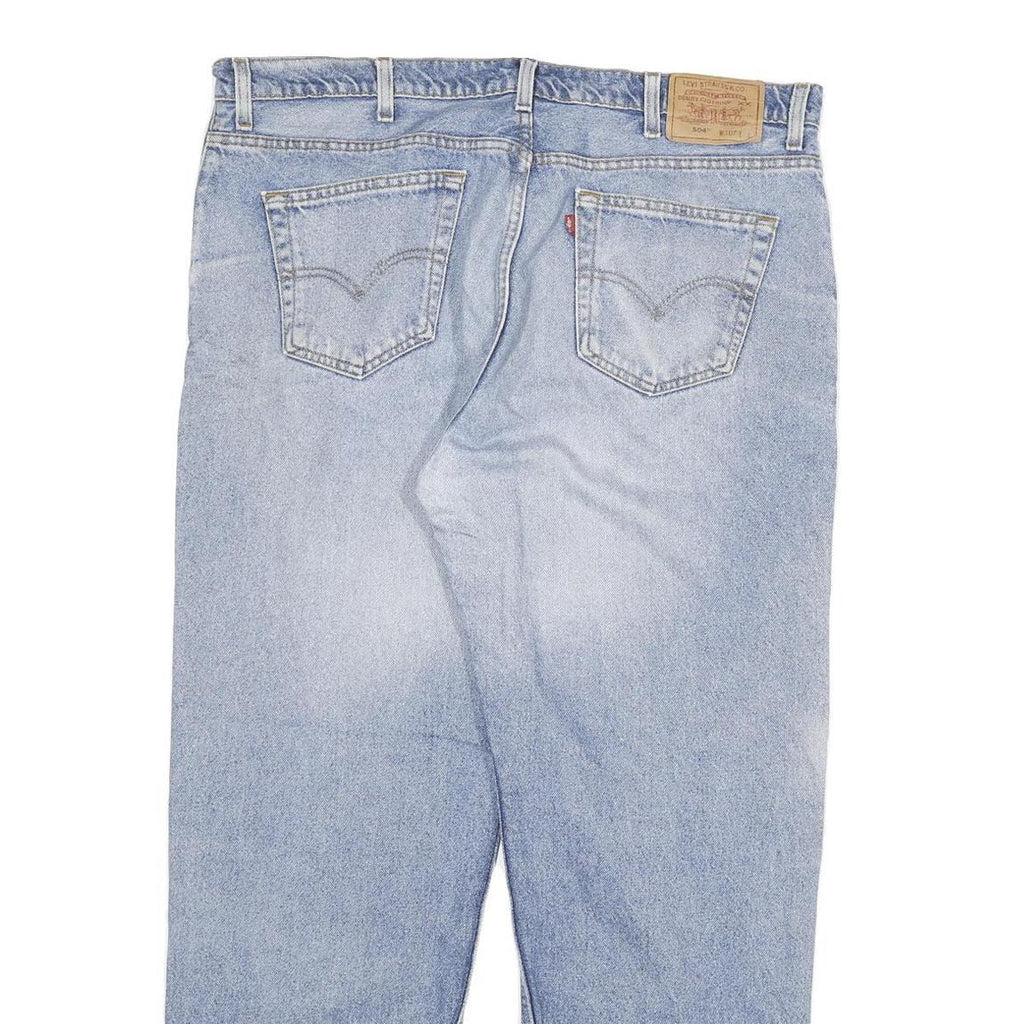 LEVI'S 504 Mens Jeans Blue Regular Straight Denim Light W40 L30 Classic Zip