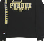 CHAMPION Mens Black Purdue Boilermakers Graphic Long Sleeve Crew Neck XL Cotton