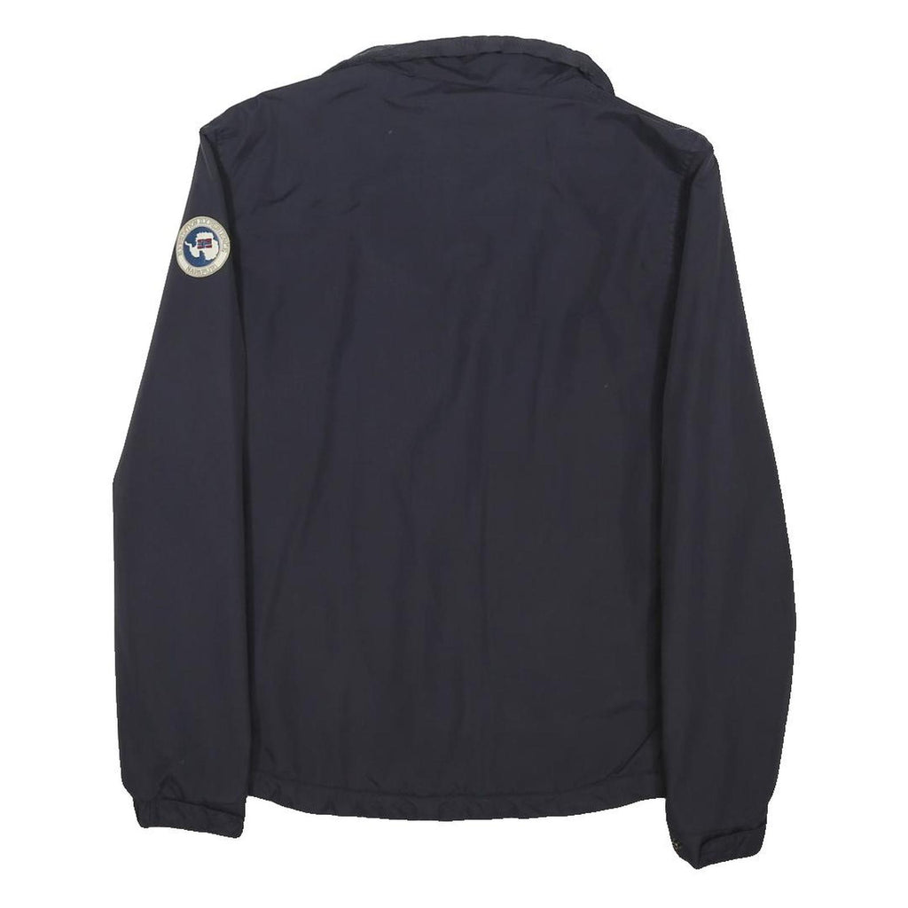 NAPAPIJRI Mens Navy Blue Jacket S Polyester Blend Zip Casual Outdoor