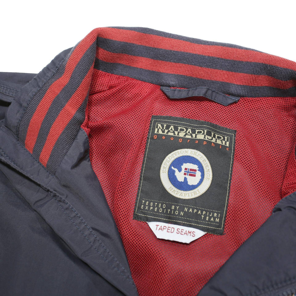 NAPAPIJRI Mens Navy Blue Jacket S Polyester Blend Zip Casual Outdoor