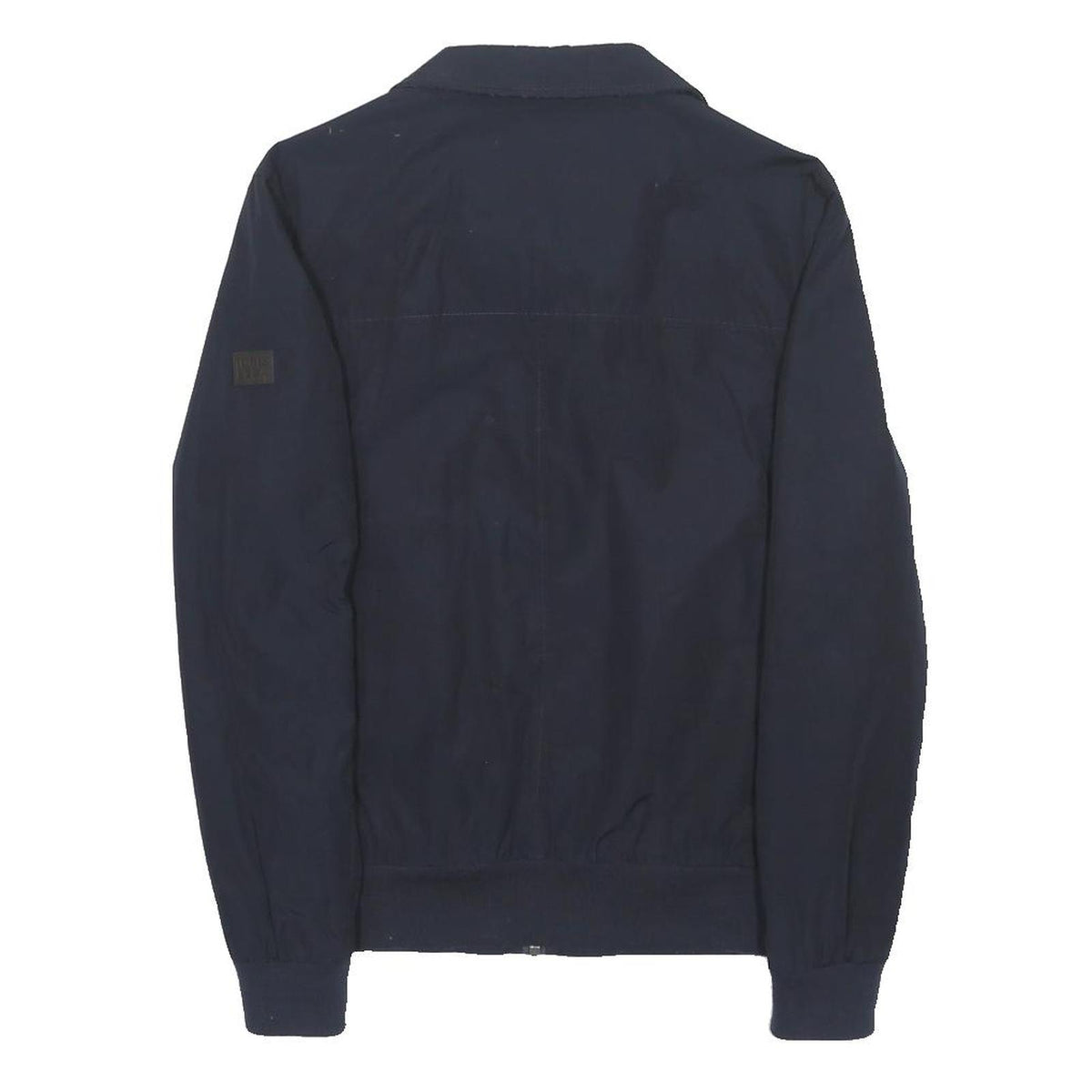 SUPERDRY Mens Navy Blue Harrington Jacket M Cotton Blend Zip Casual Lightweight