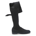 CHARLES & KEITH Womens Black Synthetic High Knee Boots UK 2 Elegant Comfort