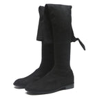 CHARLES & KEITH Womens Black Synthetic High Knee Boots UK 2 Elegant Comfort