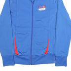 PUMA Womens Blue & Red Zip Up Polyester Blend Jacket UK 12 Sporty Casual