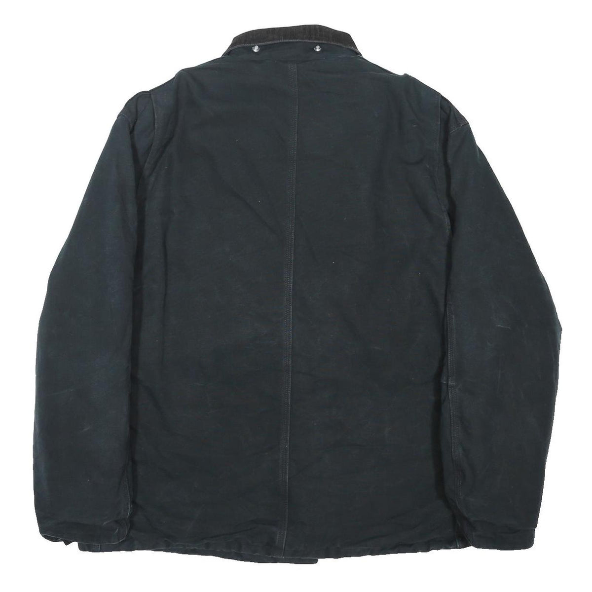 CARHARTT Mens Black Workwear Jacket XL Cotton Blend Canvas Zip Pocket Detail