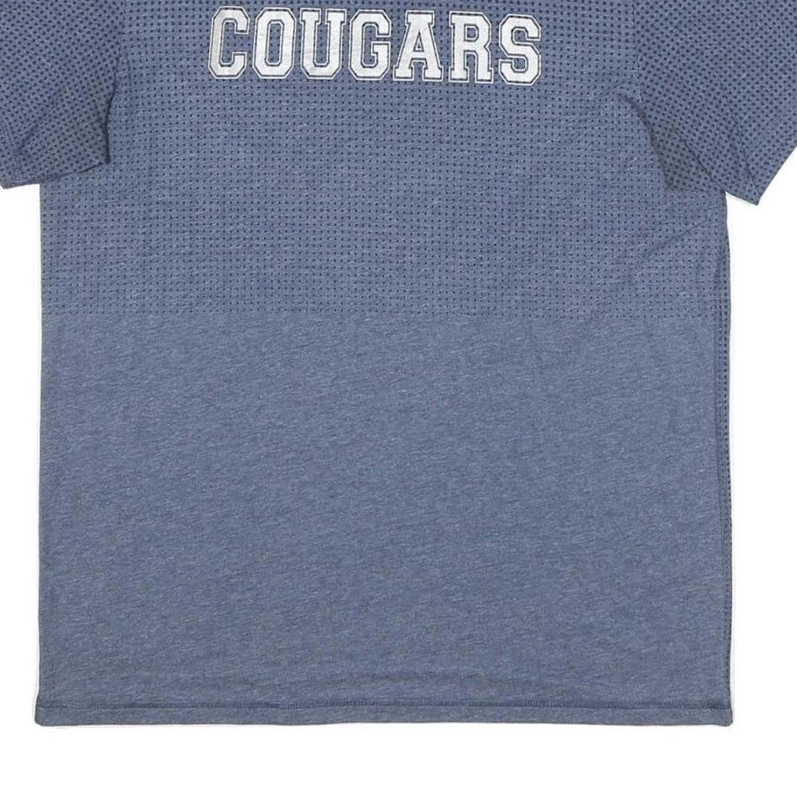 ADIDAS Mens Blue Cougars Graphic T-Shirt L Short Sleeve Crew Neck Sportswear
