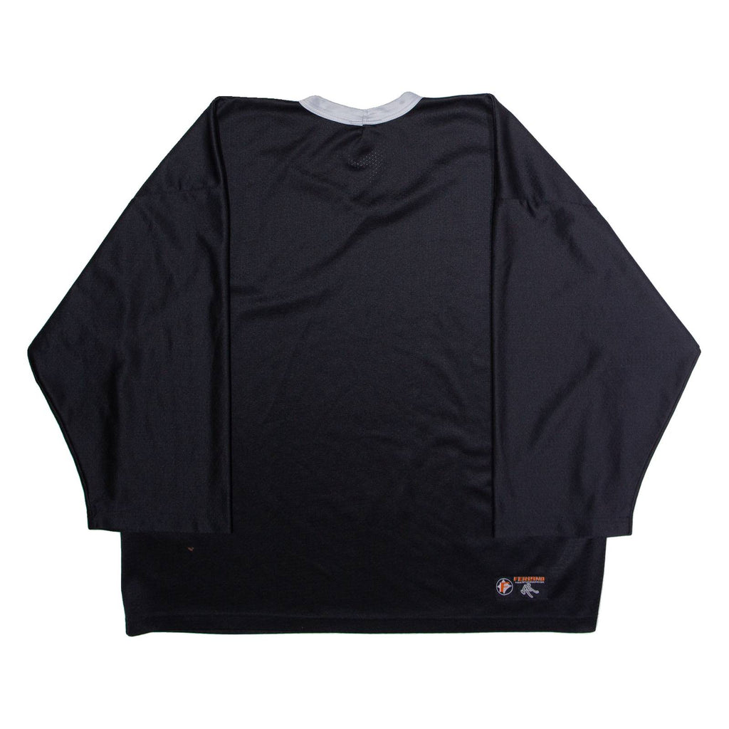 FERLAND Hockey Mens Jersey Black 3/4 Sleeve V-Neck 2XL