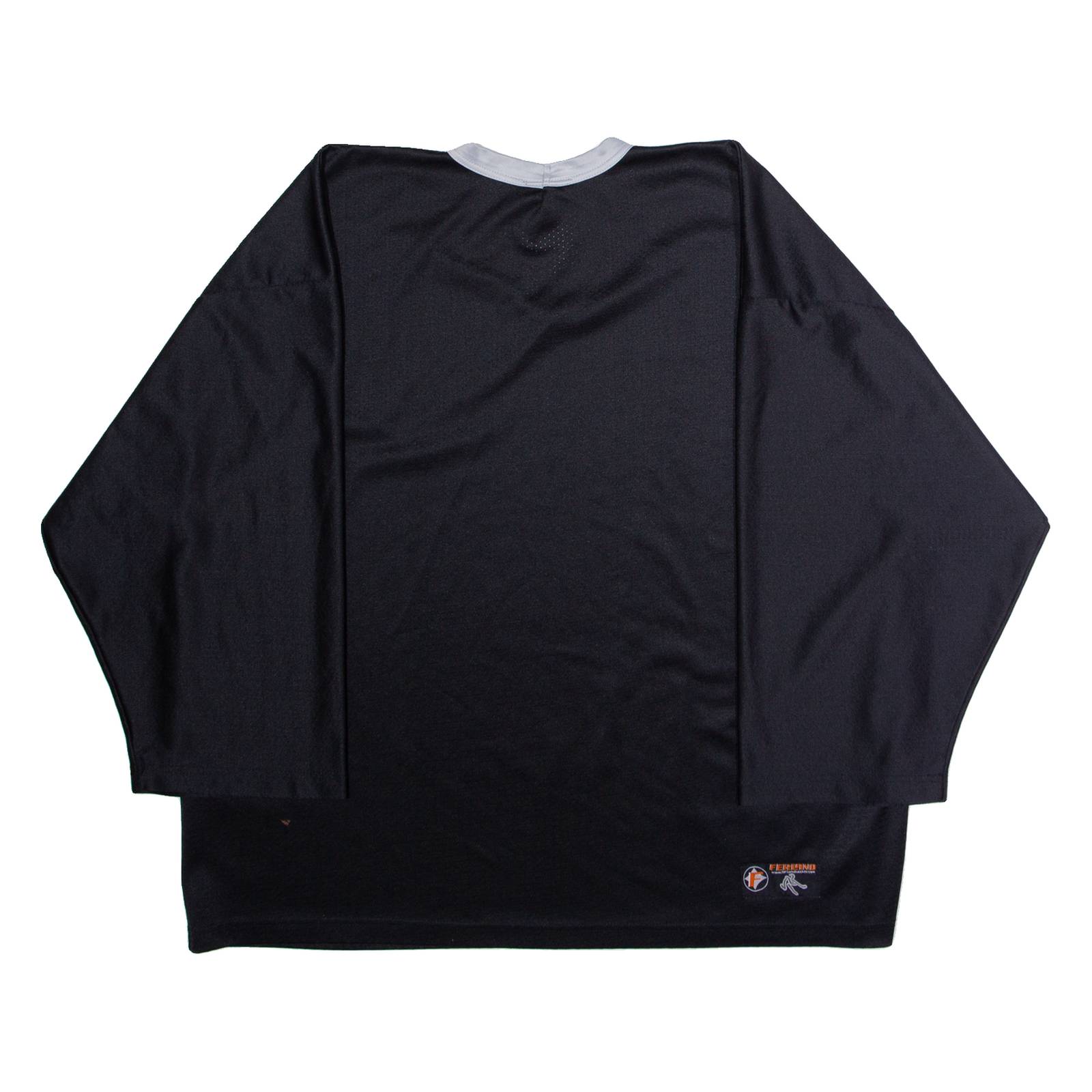 FERLAND Hockey Mens Jersey Black 3/4 Sleeve V-Neck 2XL