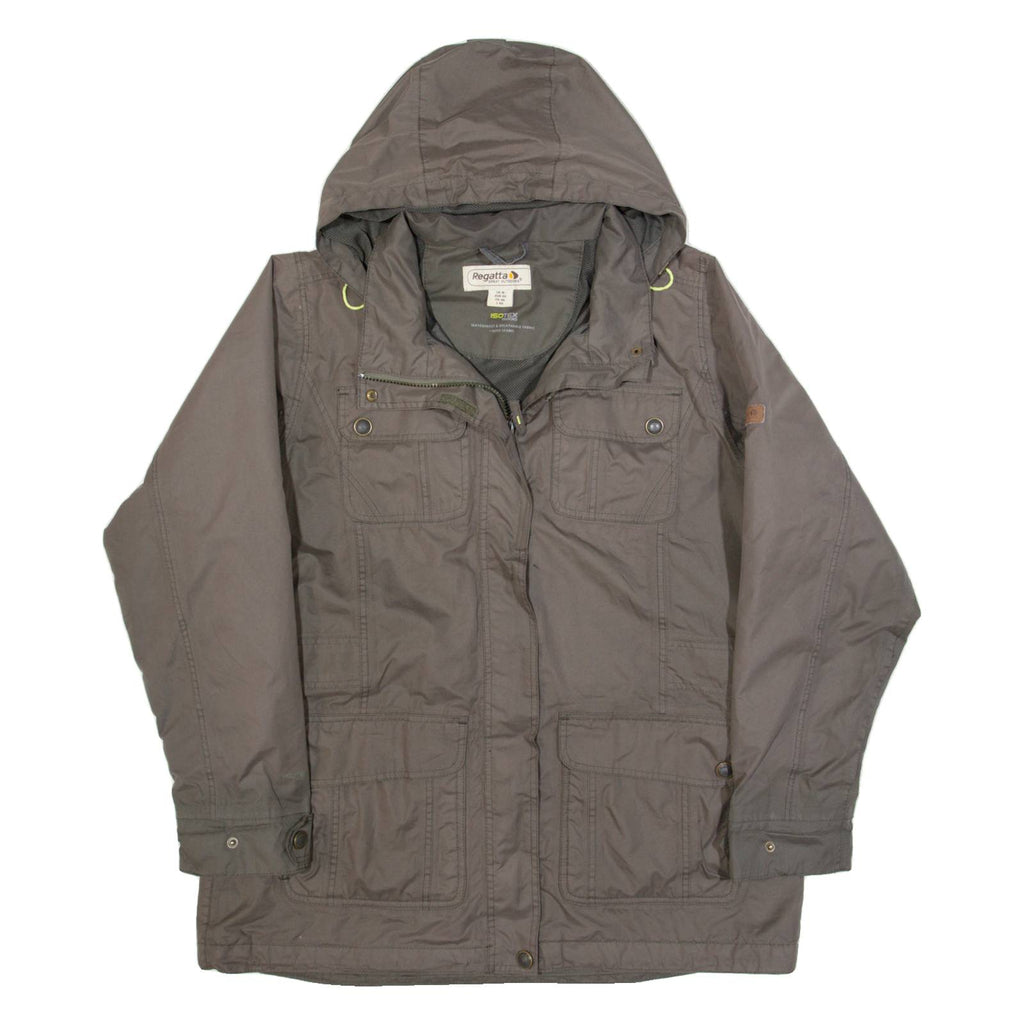 REGATTA Womens Chore Jacket Grey Hooded UK 16