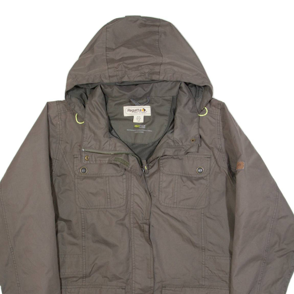 REGATTA Womens Chore Jacket Grey Hooded UK 16