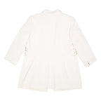 OH ! ANA Womens White Blazer L Polyester Blend Woven Buttoned Tailored Jacket