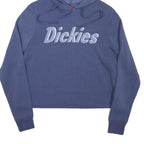DICKIES Womens Blue Hoodie M Classic Logo Pullover Sweatshirt Drawstring Hood