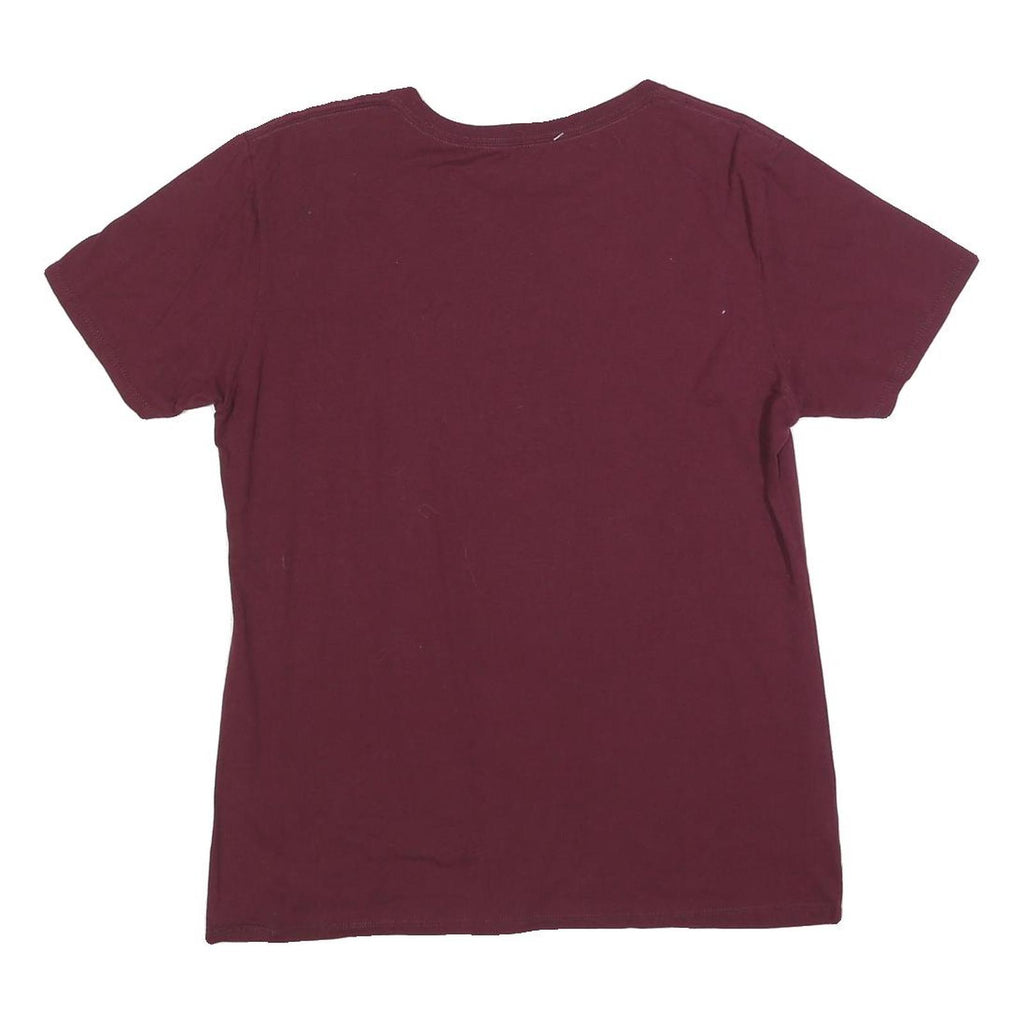 RUSSELL ATHLETIC Womens Maroon MacEwan University Athletics Graphic T-Shirt XL