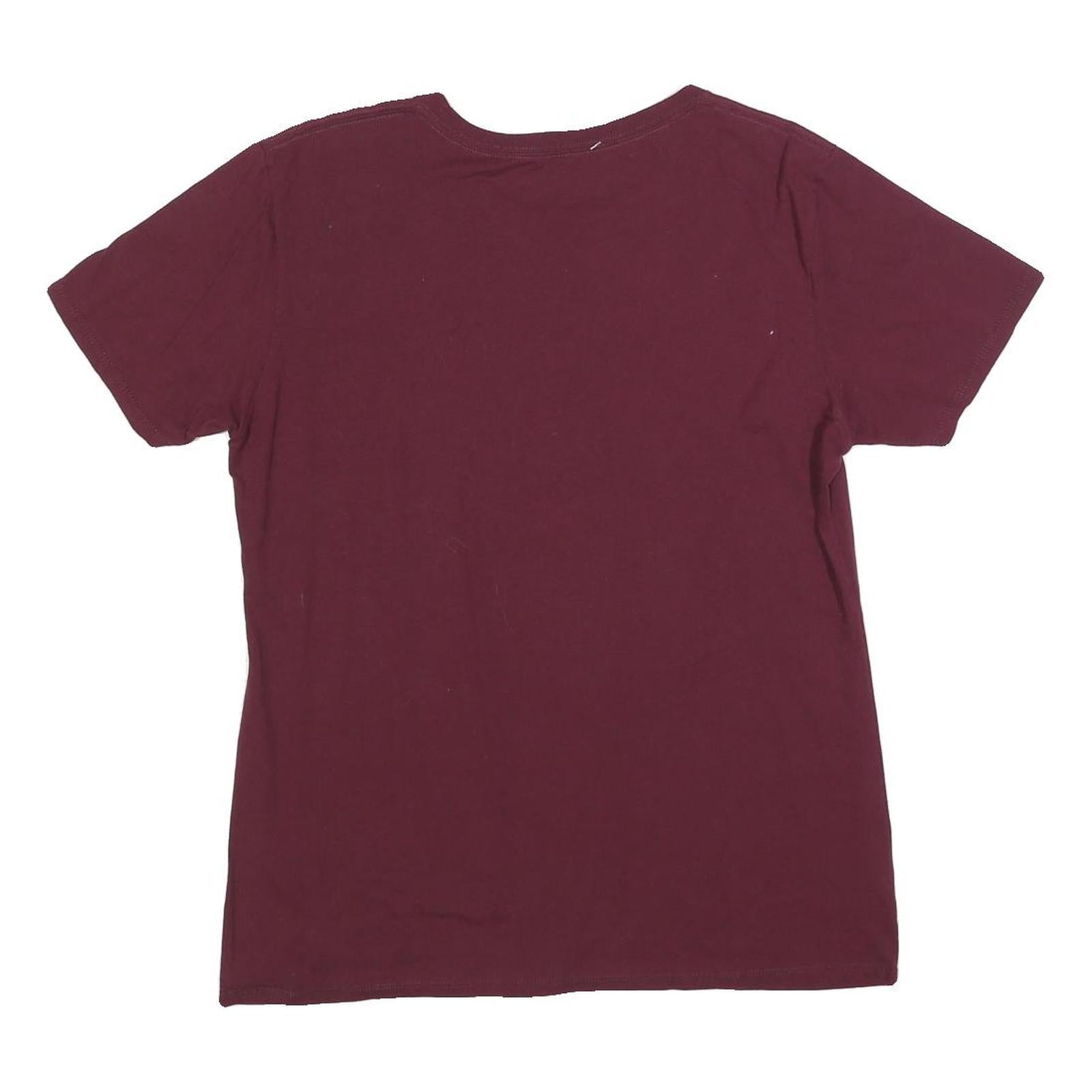 RUSSELL ATHLETIC Womens Maroon MacEwan University Athletics Graphic T-Shirt XL