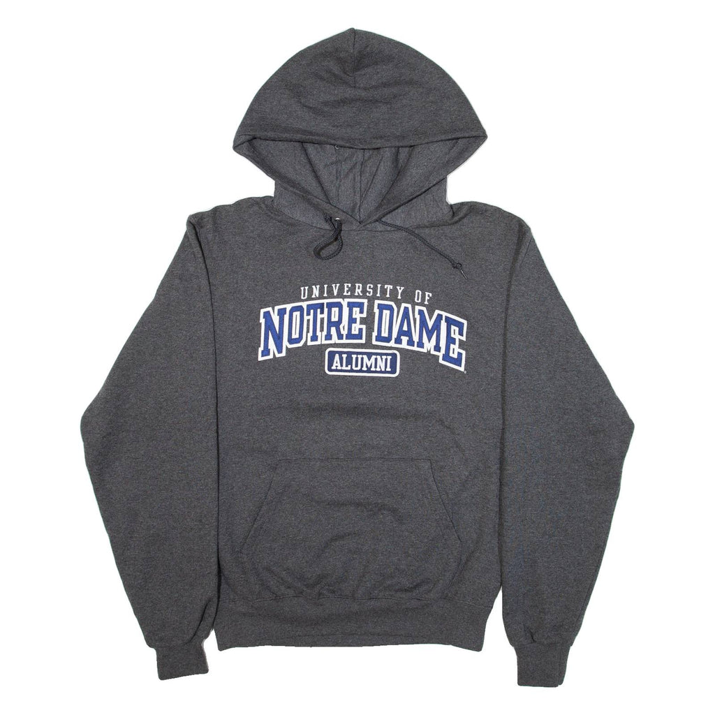 CHAMPION University Of Notre Dame Mens Grey Hoodie USA S