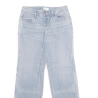 ANN TAYLOR Womens Jeans Blue Regular Straight Denim Light W30 L30 Button Detail