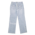 ANN TAYLOR Womens Jeans Blue Regular Straight Denim Light W30 L30 Button Detail