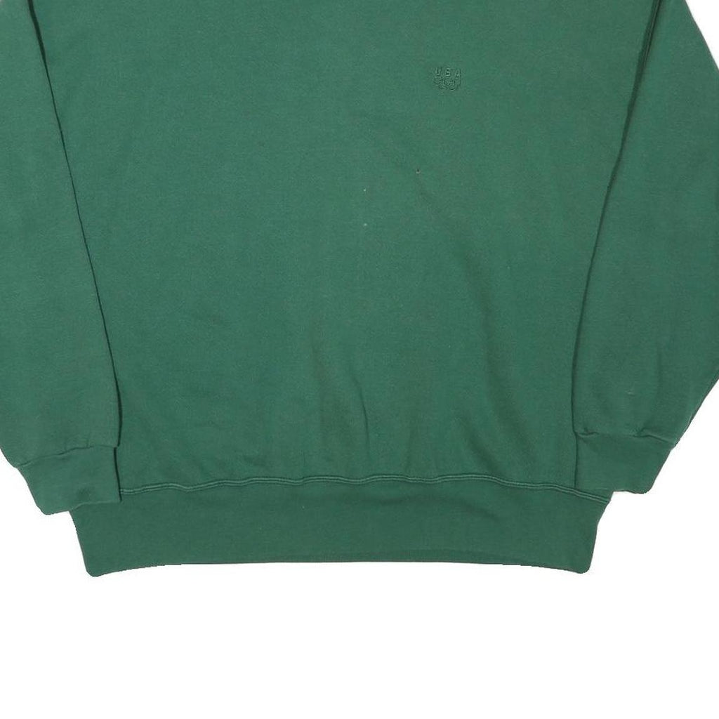 USA Mens Green Crew Neck XL Cotton Blend Sweatshirt Pullover Casual