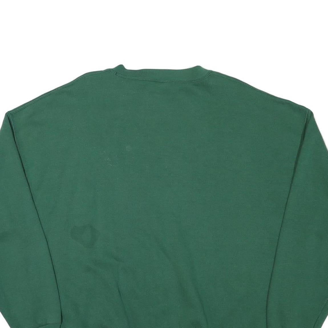 USA Mens Green Crew Neck XL Cotton Blend Sweatshirt Pullover Casual