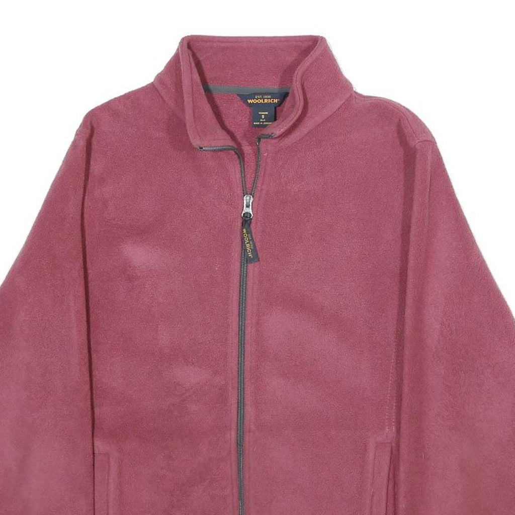 WOOLRICH Womens Pink Zip Jacket S Polyester Fleece Casual Lightweight