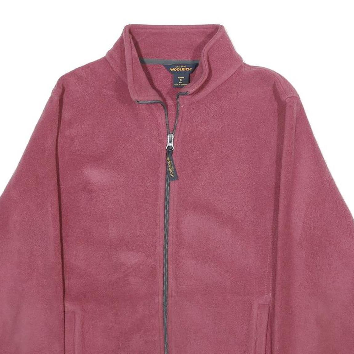 WOOLRICH Womens Pink Zip Jacket S Polyester Fleece Casual Lightweight