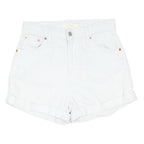 LEVI'S Womens Shorts White XS W25 Classic Cotton Blend Casual Cuffed