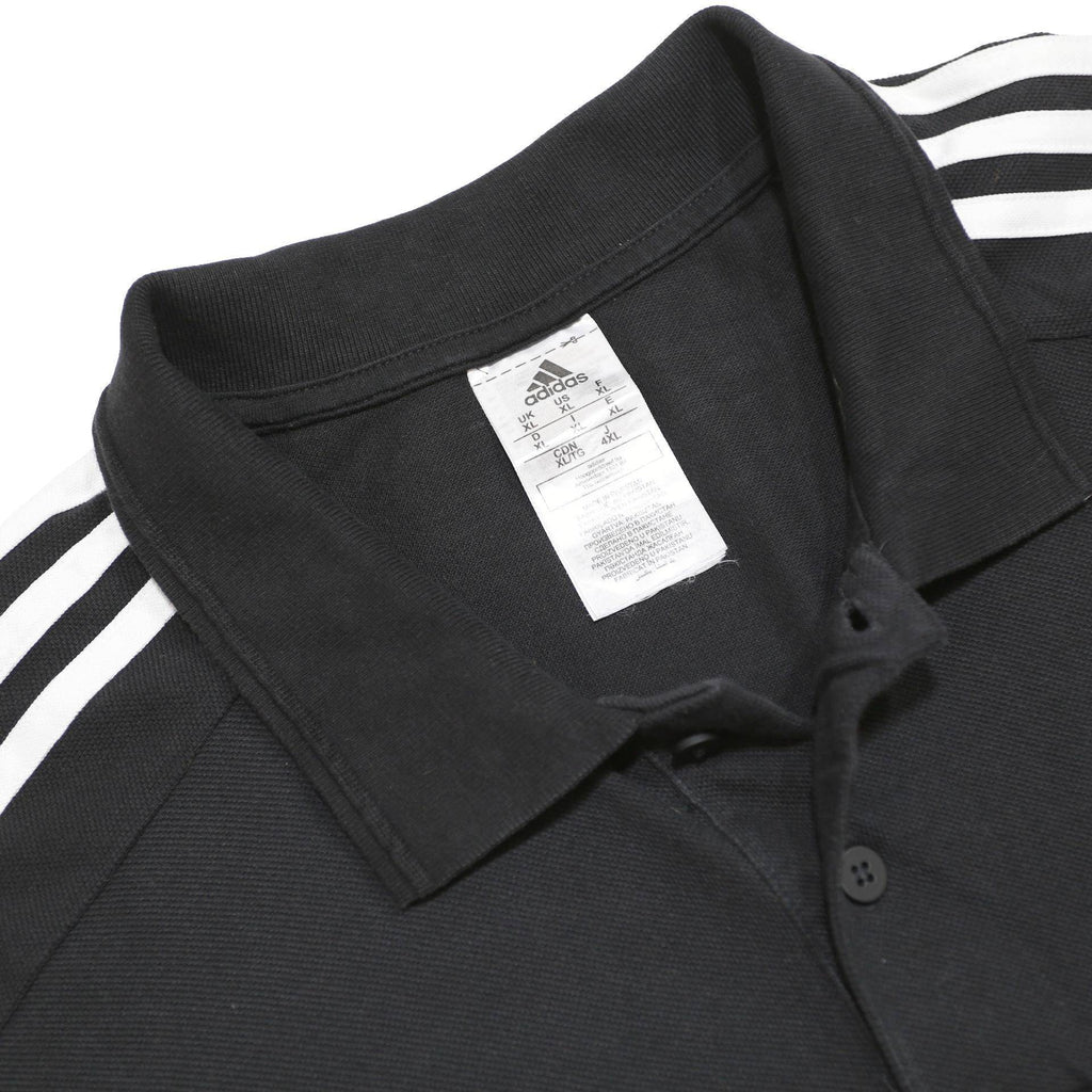 ADIDAS Mens Black & White Cotton Short Sleeve Polo Shirt XL Sports Casual