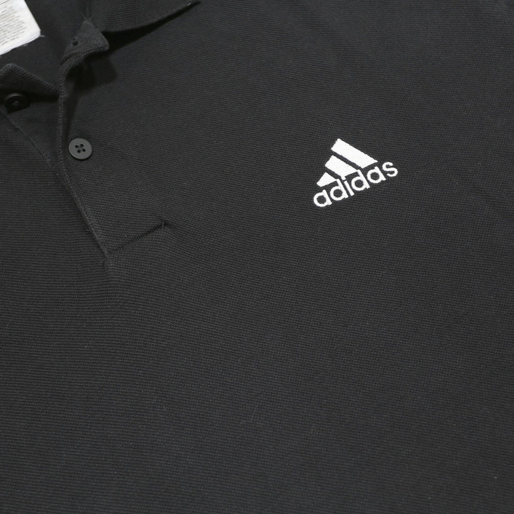 ADIDAS Mens Black & White Cotton Short Sleeve Polo Shirt XL Sports Casual
