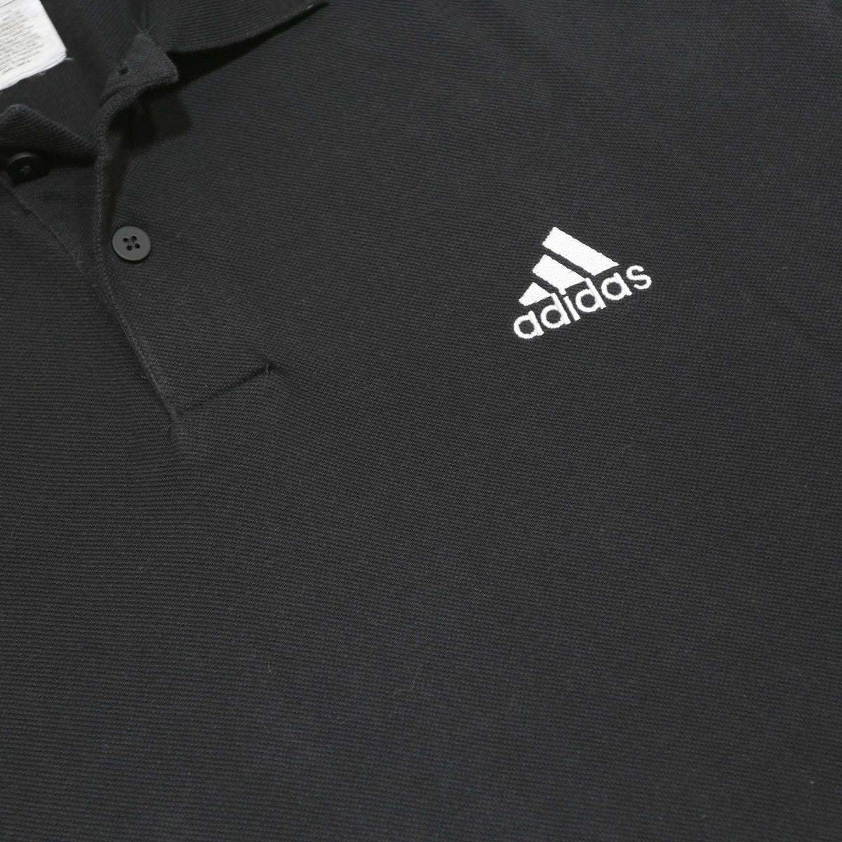 ADIDAS Mens Black & White Cotton Short Sleeve Polo Shirt XL Sports Casual