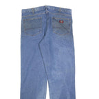 DICKIES Mens Relaxed Fit Blue Denim Jeans W36 L34 Zip Casual Workwear
