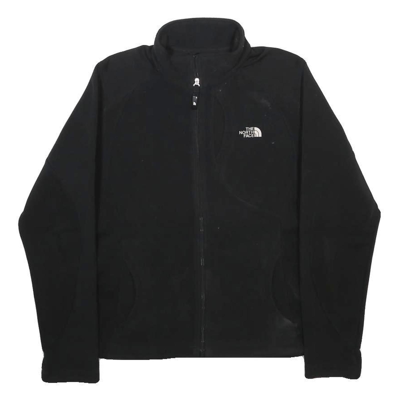 THE NORTH FACE Womens Black Zip Fleece Jacket M Polyester Outdoor Warm