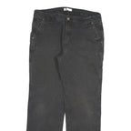 DICKIES Womens Regular Fit Black Denim Jeans W32 L30 Carpenter Style Zip Closure