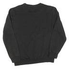 PUMA Womens Black Cotton Crew Neck Sweatshirt S Logo Print Casual Pullover
