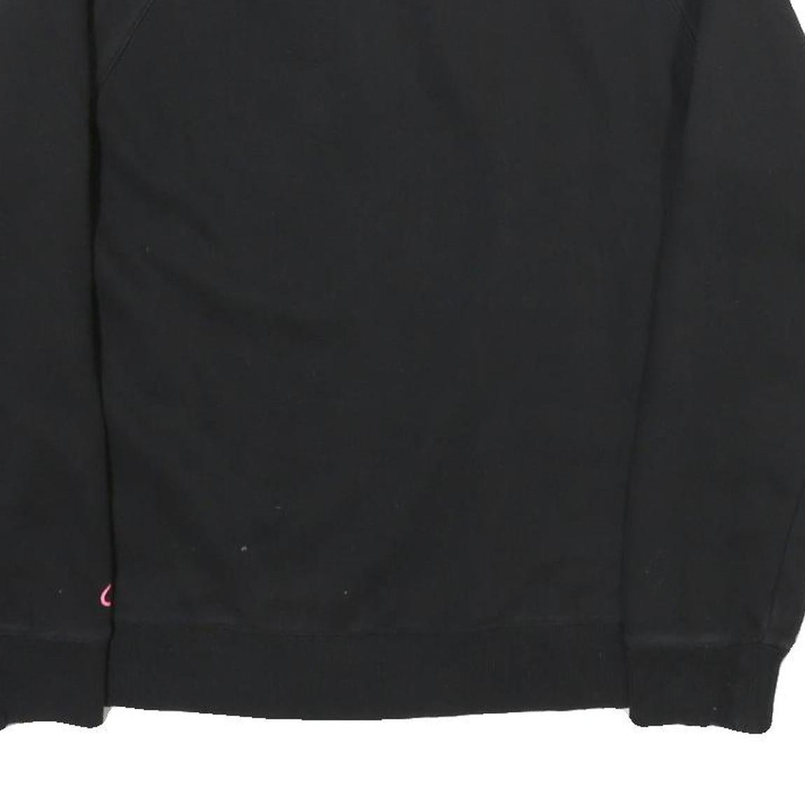 CHAMPION Womens Black Sweatshirt S Crew Neck Cotton Pullover Athletic Print